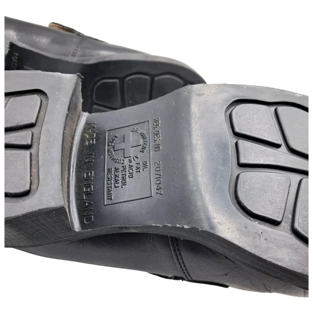 Dr Martens Platform Shoes Womens Size 8 8670 England Chunky Black Leather Loafer - Picture 12 of 14